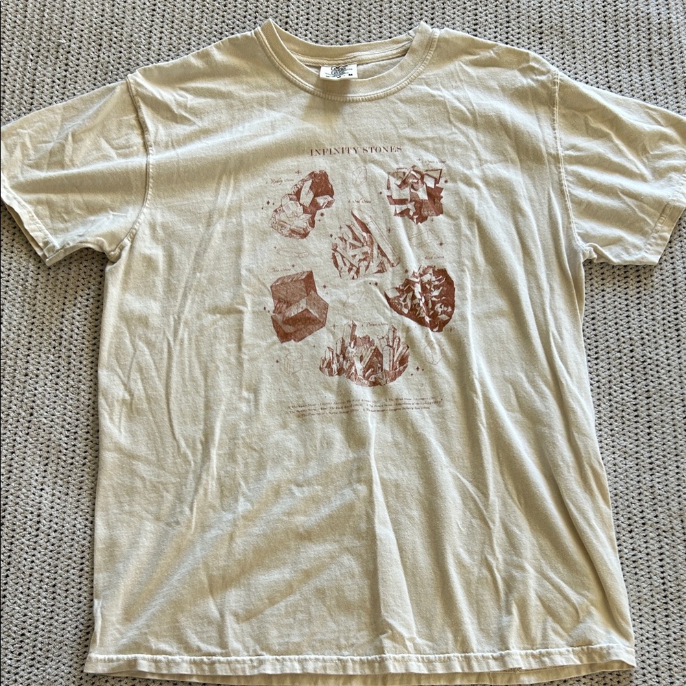 Avengers Infinity Stones Beige Graphic Tee